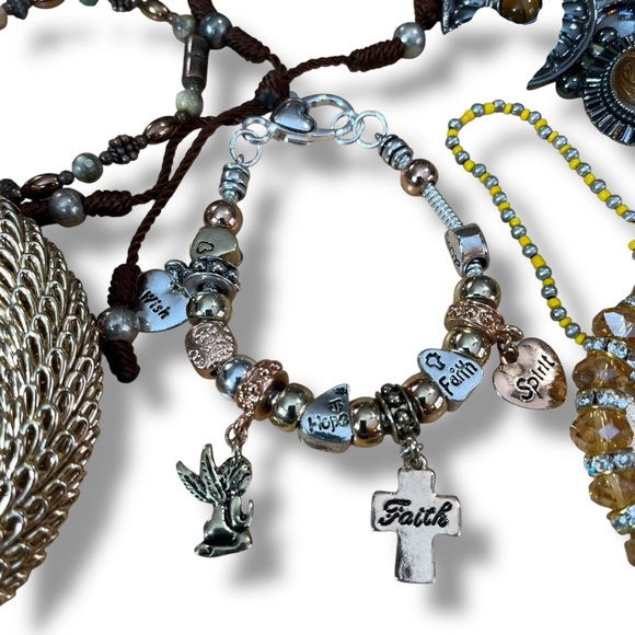 Elegant Gold and Brown Assortment of Bracelets - Picture 6 of 7